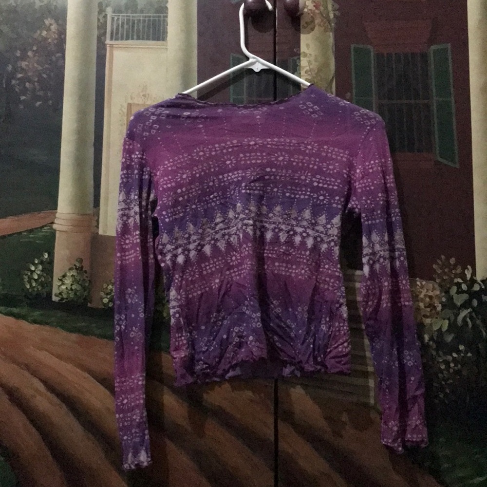 Sheer Purple Boho Top